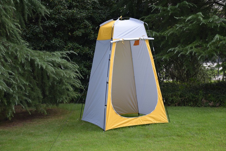 Cheap Goat Tents Dual Layer Waterproof Anti UV Tourist Tents Portable Changing Fitting Room Outdoor Camping Shower Bathing Tent Privacy Toilet   